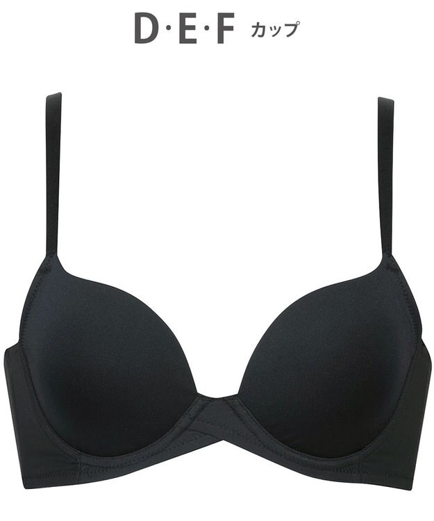 WACOAL ブラジャー サイズや体型特徴に合わせた設計 背中に段差がつきにくい アウターにひびきにくい レディース BXC410 /ワコール ブラック