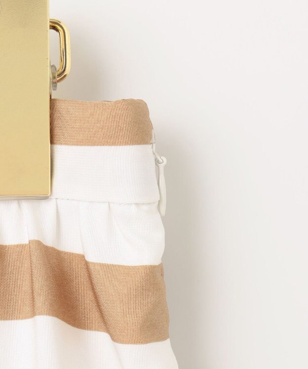 GRACE CONTINENTAL ボーダーコンビスカート キャメル