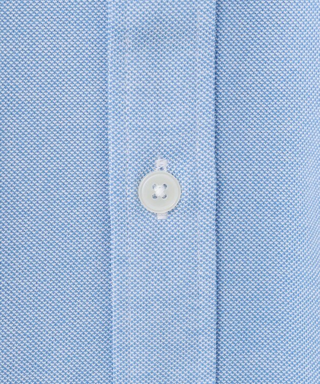 GOTAIRIKU 【吸水速乾】クールマックス鹿の子 ビズシャツ_ボタンダウン サックスブルー系