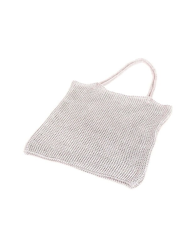 UNBILLION カシュカシュ cachecache / ラメ糸編みトートバッグ ピンク