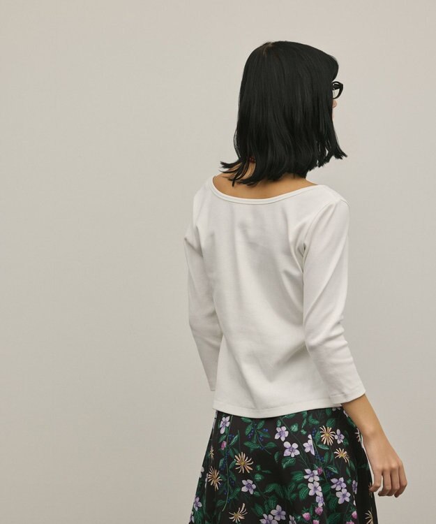 GRACE CONTINENTAL テレコカットトップ ホワイト