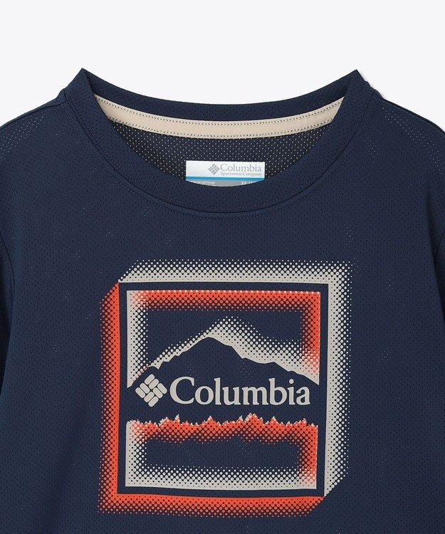 Columbia Columbia/ キッズアイテム/ テックトレイルユーティリティショートスリーブグラフィッククルー /コロンビア Collegiate Navy Dotty Landscape