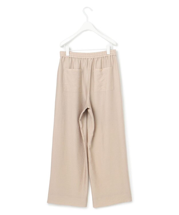 ICB 【人気のため新色追加・接触冷感・洗える】 ワッシャーツイル ワイドストレートパンツ シャモア系