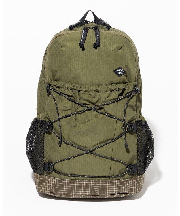 JOSEPH ABBOUD MOUNTAIN 【CREA掲載・軽量/ECO撥水】ナイロンリップクロス バックパック 21L カーキ系