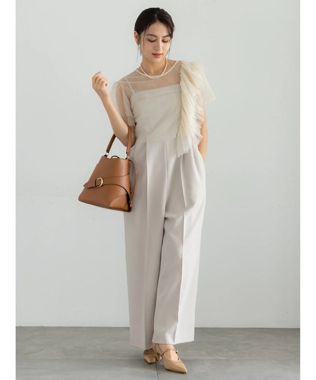 Te chichi 【セレモニーアイテム】2タックベアオールインワン（セットアップ可） ベージュ