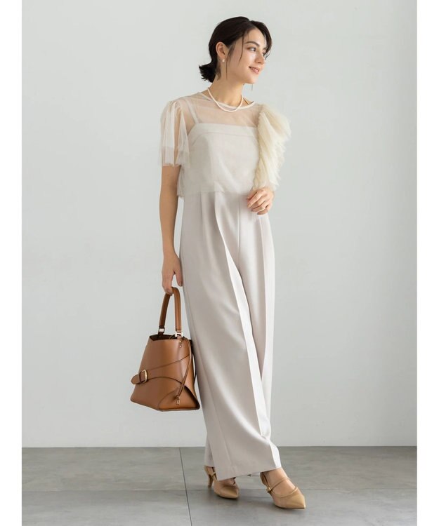 Te chichi 【セレモニーアイテム】2タックベアオールインワン（セットアップ可） ベージュ