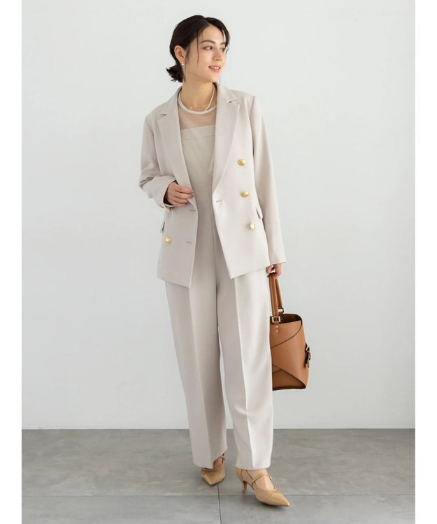 Te chichi 【セレモニーアイテム】2タックベアオールインワン（セットアップ可） ベージュ