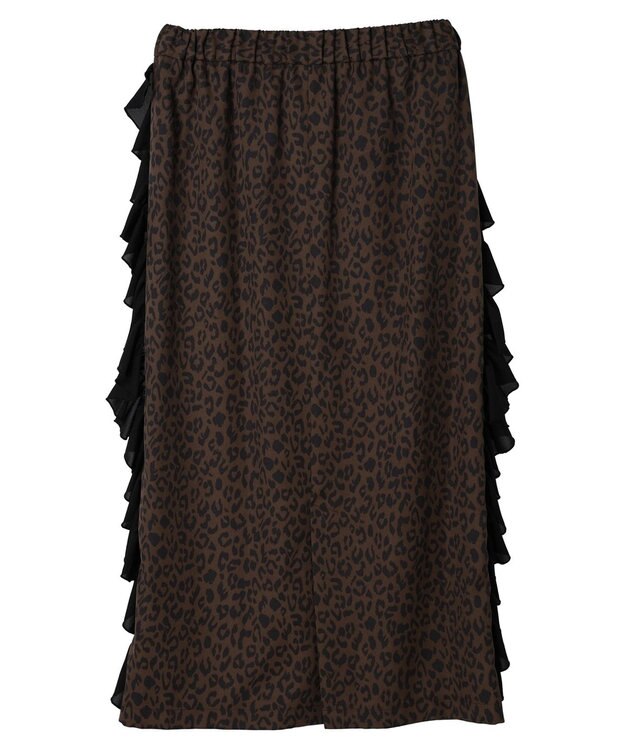 Green Parks ■ＥＳＣＡＲ　サイドラッフルナロースカート Leopard