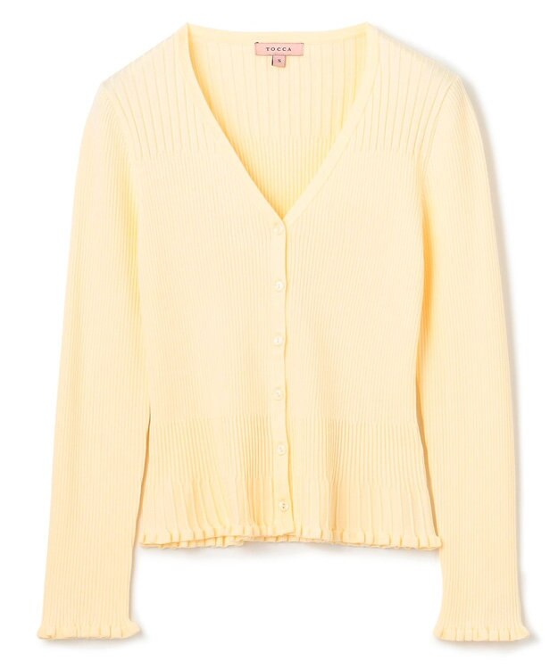 TOCCA 【洗える】SPRING RESONATE カーディガン イエロー