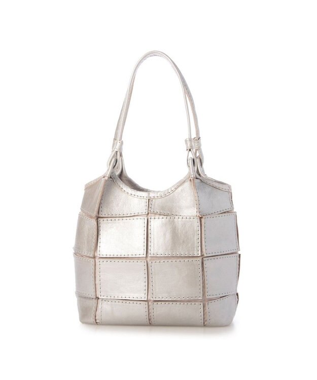 UNBILLION ピークスピーク PEAKS PEAK / 牛革パッチワーク2wayトートS シルバー