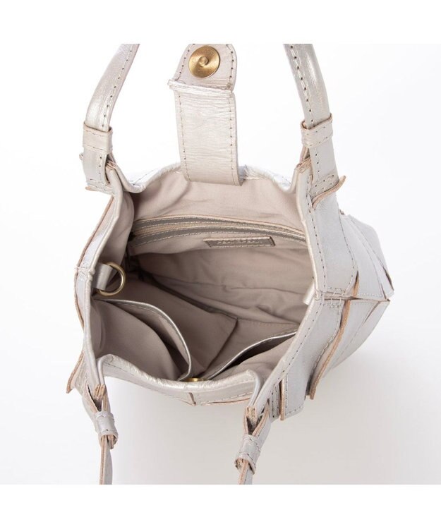 UNBILLION ピークスピーク PEAKS PEAK / 牛革パッチワーク2wayトートS シルバー