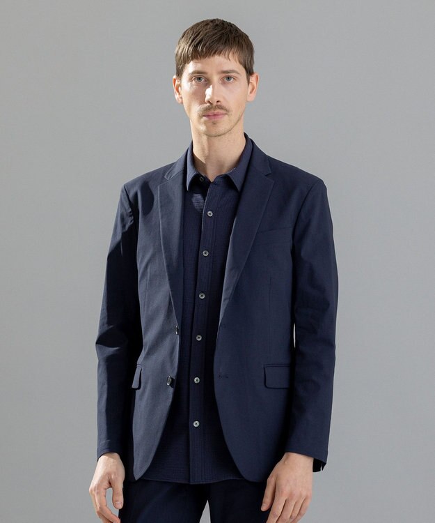JOSEPH HOMME リネンシャンブレーストレッチ　ジャケット ネイビー系