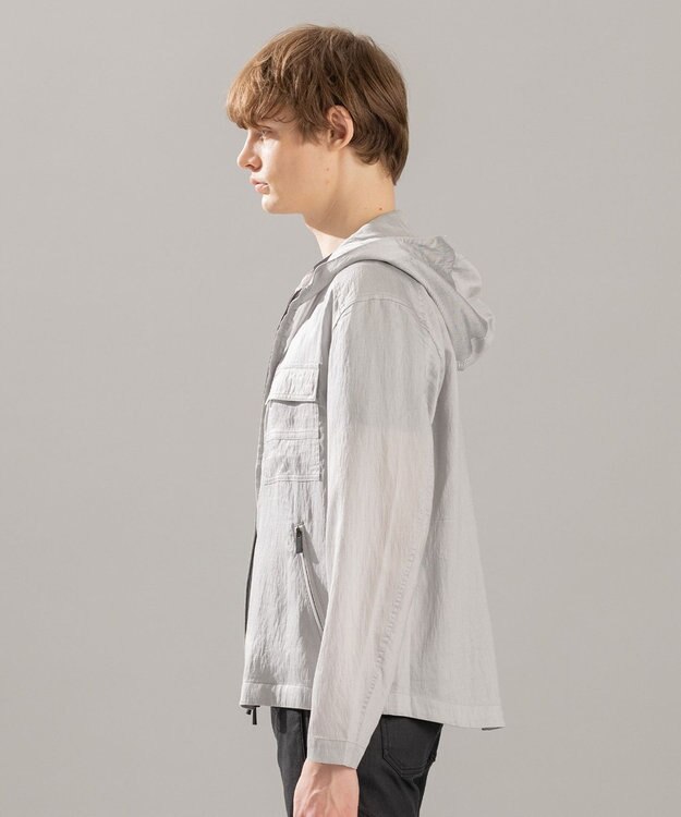 JOSEPH HOMME ストレッチマイヤー　フードブルゾン ライトグレー系