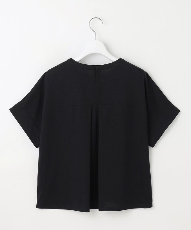 J.PRESS LADIES S 【洗える】チェックコンビジャージー カットソー ブラック系