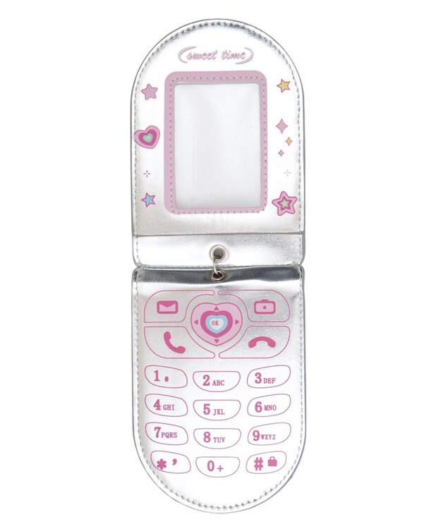 WEGO 【痛バ＆推し活グッズ】シャイニーガラケーカードホルダーキーホルダー ピンク