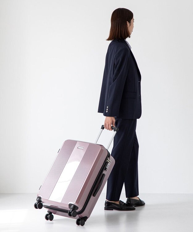 ACE BAGS & LUGGAGE World Traveler ボトムベイ スーツケース 53リットル 3~5泊 3.9kg キャスターストッパー 双輪キャスター 06952 ワールドトラベラー キャリーケース ピンクカーボン