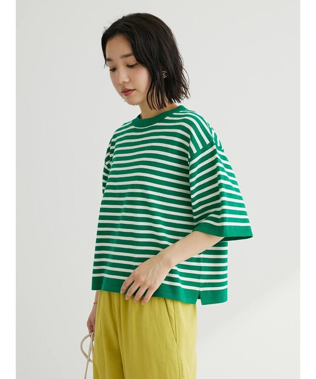 Green Parks 洗えるニットＴシャツ Off White