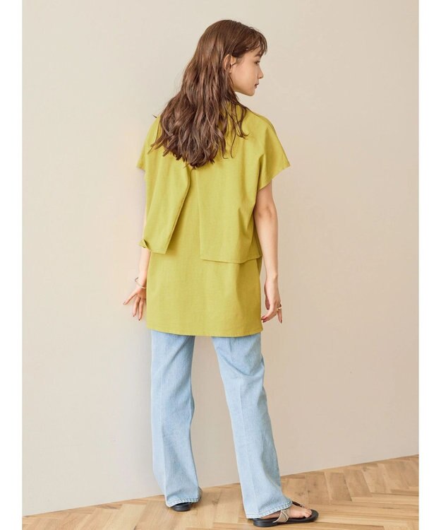 AMERICAN HOLIC レイヤードフレンチスリーブカットチュニック Mustard