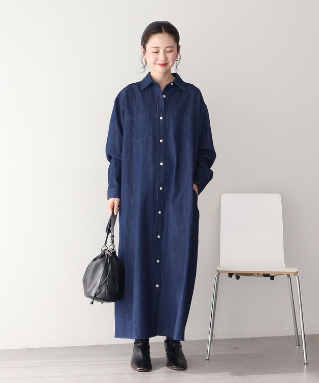 AMERICAN HOLIC 【先行予約】デニムシャツワンピース Indigo