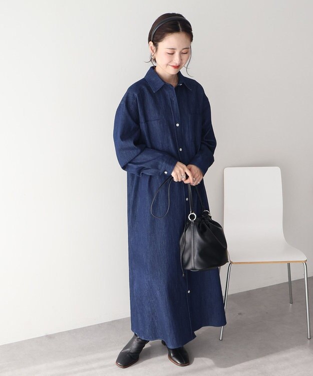 AMERICAN HOLIC 【先行予約】デニムシャツワンピース Indigo