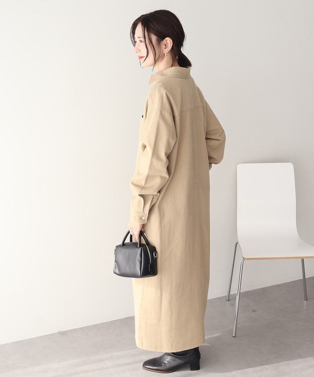 AMERICAN HOLIC 【先行予約】デニムシャツワンピース Beige