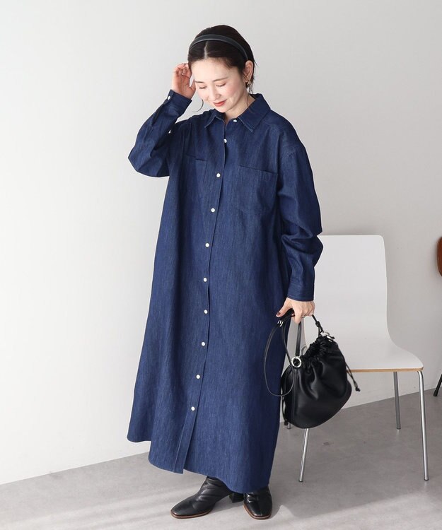 AMERICAN HOLIC 【先行予約】デニムシャツワンピース Indigo