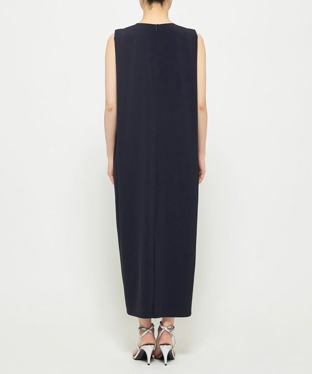 uncrave クールタッチツイル ノースリーブワンピース ダークネイビー