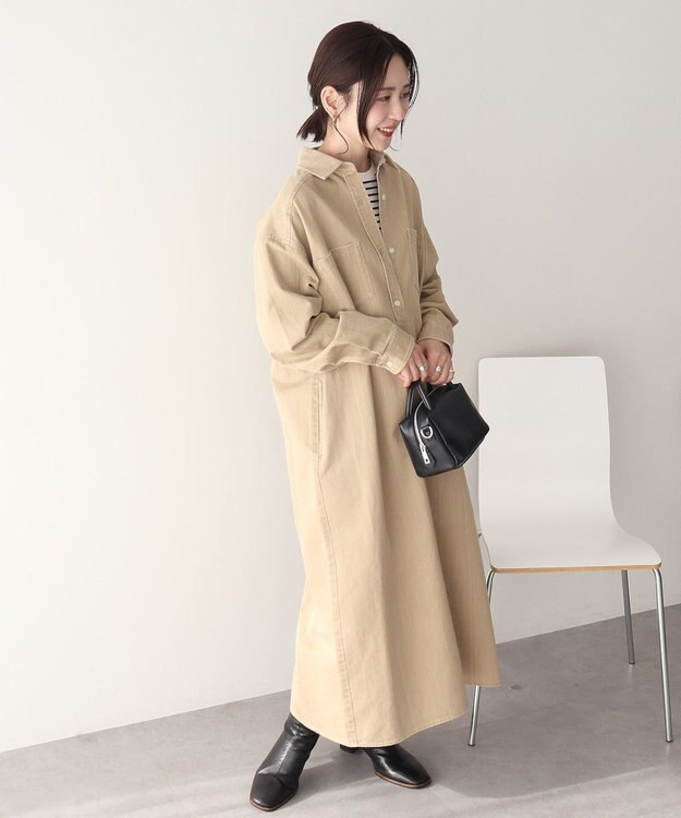 AMERICAN HOLIC 【先行予約】デニムシャツワンピース Beige