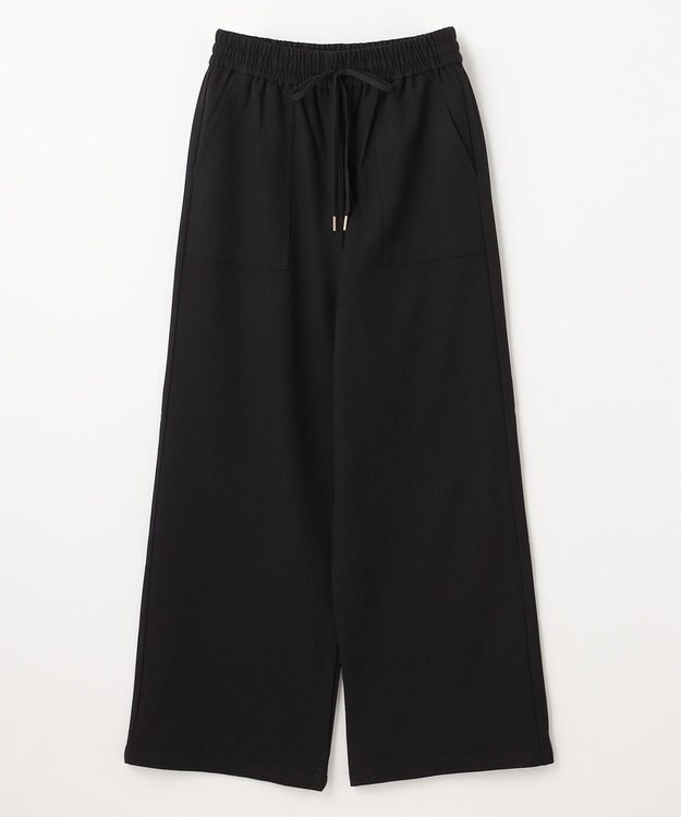 ANY 【2WAYストレッチ/ウエストゴム/裏起毛】シークレットウォームベイカーパンツ ブラック