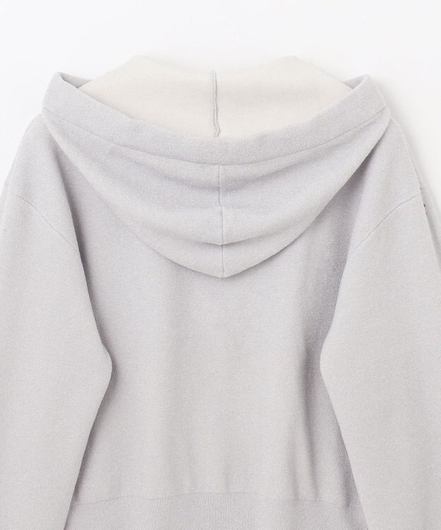 GRACE CONTINENTAL ラメニットパーカー ホワイト