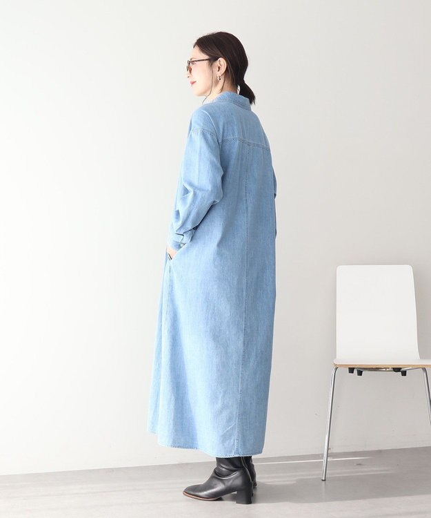 AMERICAN HOLIC 【先行予約】デニムシャツワンピース Light Indigo