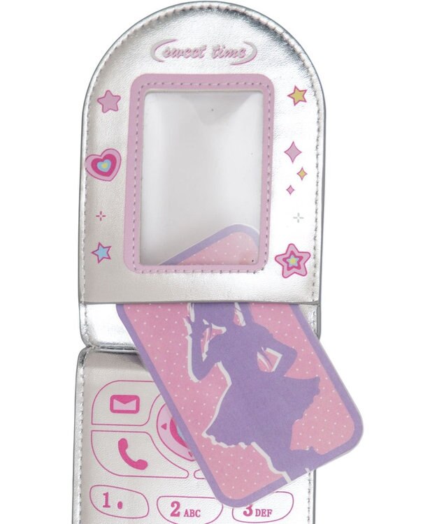 WEGO 【痛バ＆推し活グッズ】シャイニーガラケーカードホルダーキーホルダー ピンク