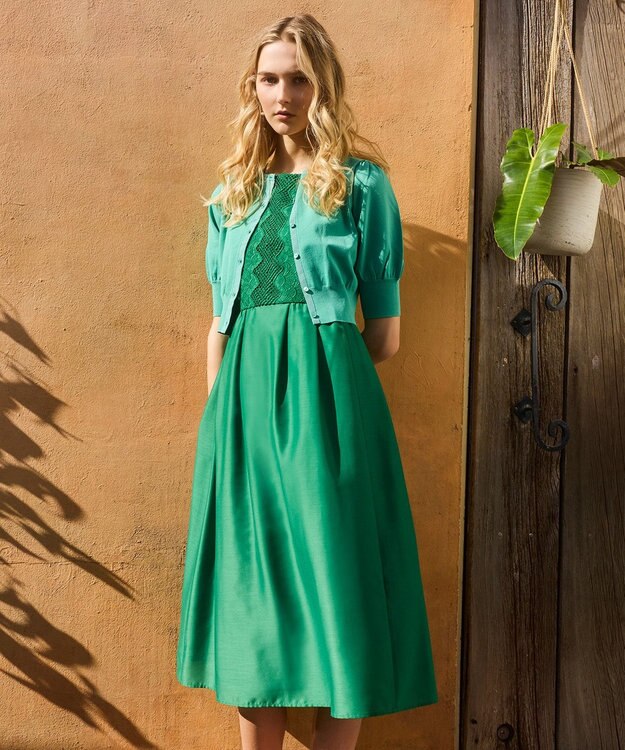 TOCCA CHANDELIER LACE ドレス ライトグリーン系