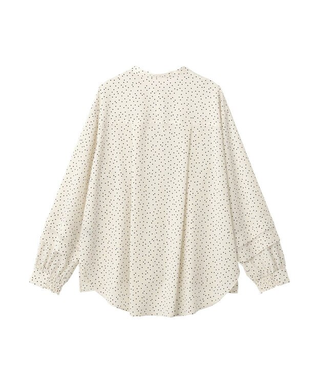 YECCA VECCA 2way裾アレンジパール釦ブラウス Dot
