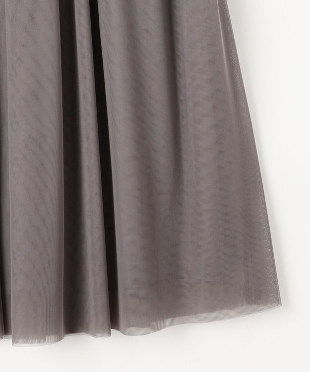 UNFILO L チュールスカート チャコール