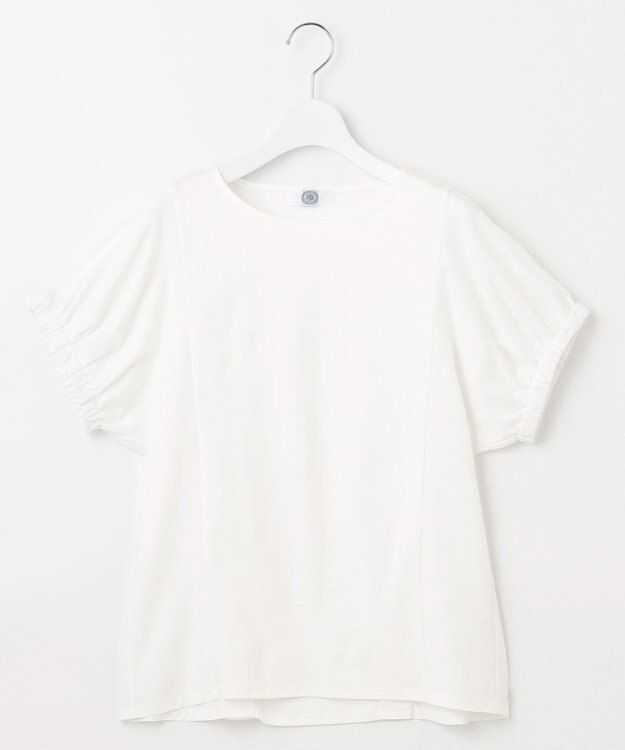 J.PRESS LADIES 【接触冷感・吸水速乾】MULTI EFFECT JERSEY フレンチスリーブ ドルマン カットソー ホワイト系