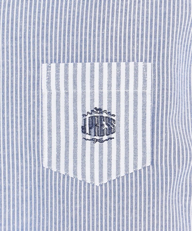 J.PRESS KIDS 【140-170cm】オックスフォード ストライプコンビシャツ ブルー系1