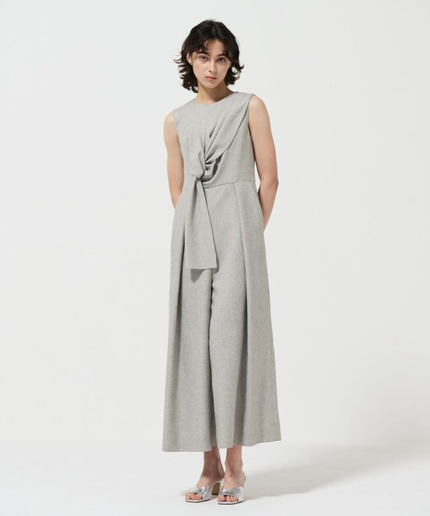 GRACE CONTINENTAL リボンサロペット グレー