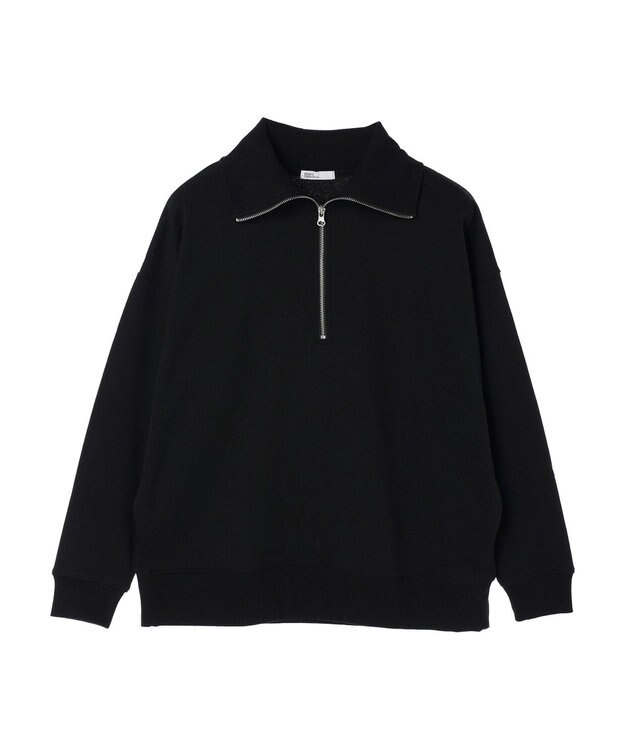 CRAFT STANDARD BOUTIQUE 　裏毛セーラーカラーＺＩＰプルオーバー Black
