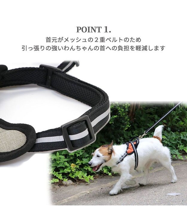 PET PARADISE ヘッドインハーネス 【Ｓ】 オレンジ / ブルー【  小型犬】 オレンジ×グレー