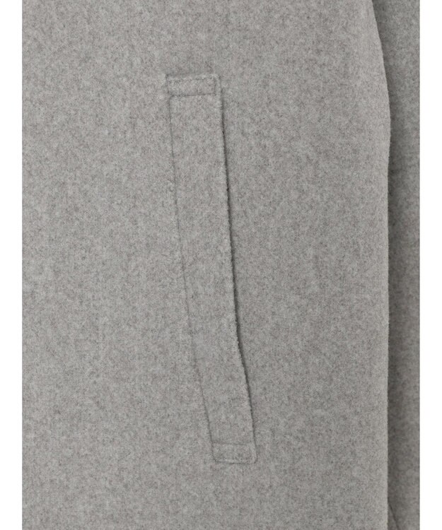 earth music&ecology Ｖネックノーカラーコート Gray Mixture