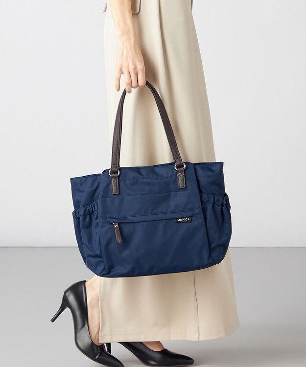 LA BAGAGERIE 【MONICA】ポーチ付き3WAYトートバッグ ネイビー
