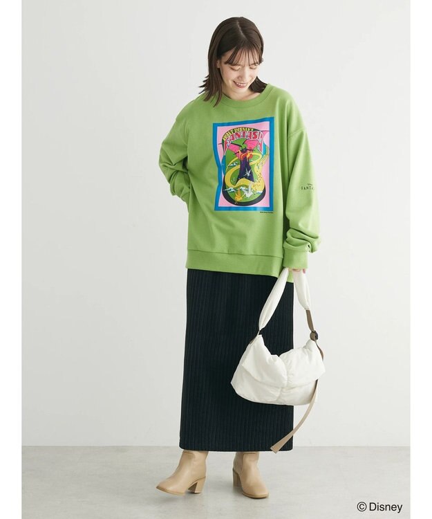 Green Parks ＦＡＮＴＡＳＩＡ／ポスタープリント裏毛プルオーバー Green