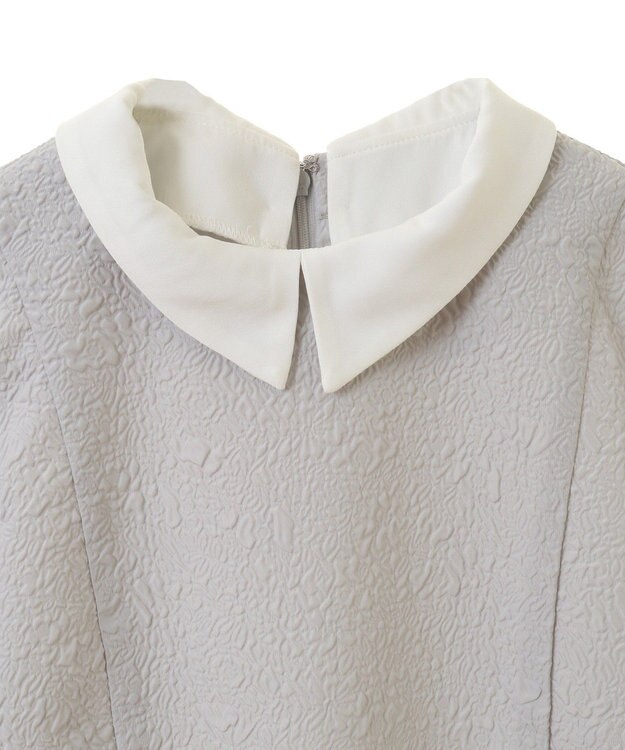 Green Parks ef-de 衿取り外しペプラムブラウス Light Gray