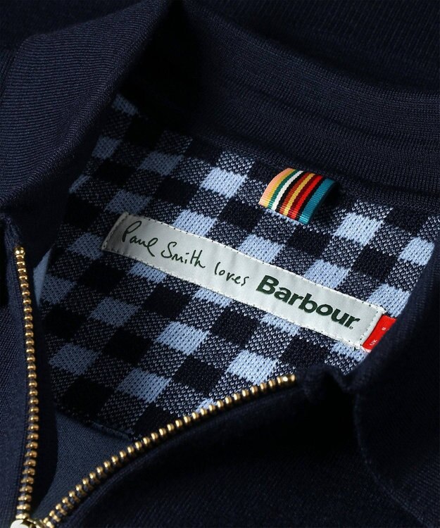 Paul Smith Paul Smith Loves Barbour Whitby Knitted ジップアップジャケット ネイビー