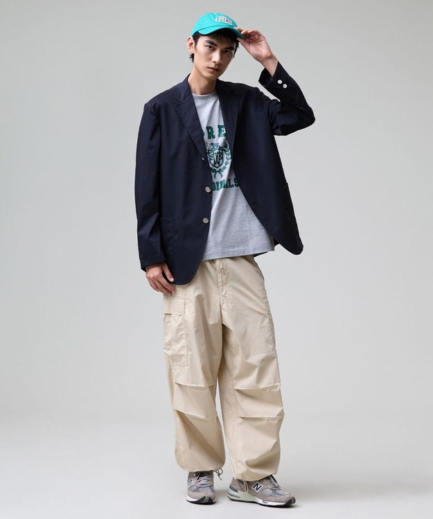 J.PRESS MEN 【J.PRESS ORIGINALS】【UNISEX】Stretch Poplin 3B Blazer / Baggy-Fit ネイビー系