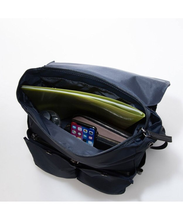 Y'SACCS ダブルホックポケットリュック ネイビー