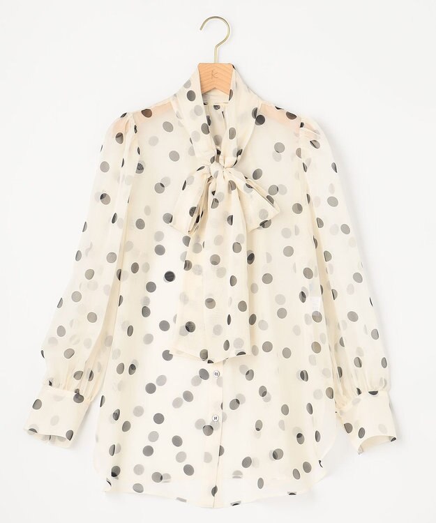 組曲 【組曲×setsuko sagittaire】シフォンプリント2WAYブラウス アイボリー系5