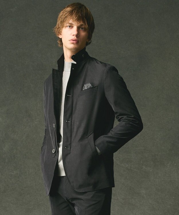 JOSEPH ABBOUD 【ストレッチ/パウダータッチ/JAPANファブリック】アーティローザストレッチジャケット ブラック系