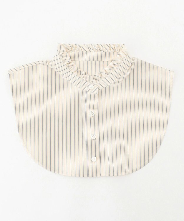 J.PRESS LADIES 【洗える】ハイネック フリル デコカラー 付け襟 イエロー系1